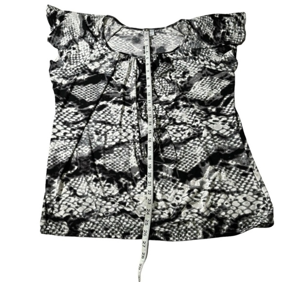 Worthington Woman Bundle of 2 Stretch Layered Ruffle Blouse Tops Animal Print 1X - Picture 7 of 15